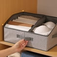 thumbnail image 6 of Foldable Trapezoid Storage Bin for Nursery and Bedroom Organizing Baby Clothes Socks and Belts - Gray, 6 of 6
