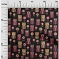 thumbnail image 2 of oneOone Polyester Spandex Black Fabric Owl Quilting Supplies Print Sewing Fabric By The Yard 56 Inch Wide, 2 of 5