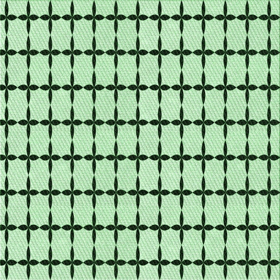 Ahgly Company Indoor Square Patterned Mint Green Area Rugs, 8' Square
