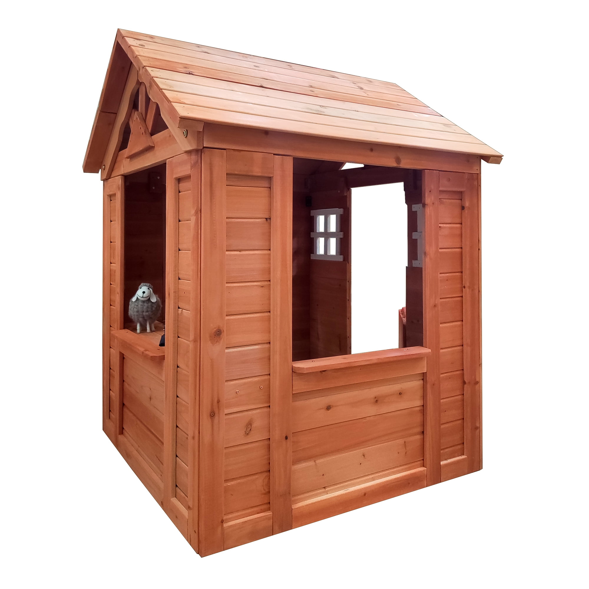 CIPACHO 55" Wooden Kids Playhouse with 2 Windows and Flowerpot Holder, Outdoor Play House for Kids Ages 4-8, Orange CIPACHO 55" Wooden Kids Playhouse with 2 Windows and Flowerpot Holder, Outdoor Play House for Kids Ages 4-8, Orange