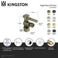 thumbnail image 4 of Kingston Brass CC53306DL 5/8-Inch O.D. Comp x 3/8-Inch O.D. Comp Quarter-Turn Angle Shut-Off Valve in Polished Nickel, 4 of 5