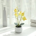 thumbnail image 2 of Planta Artificial Cateissary Tela de cerámica Vivid Color Amarillo, 2 of 6