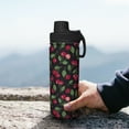 thumbnail image 7 of Haiem Ripe Red Cherry Printed Sports Insulated Kettle 18oz stainless steel kettle Leak-proof Water Bottle,Double-wall Insulated Bottle for Travel,Sports,Fitness, 7 of 7