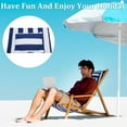 thumbnail image 5 of Beach Sling Chair Canvas Cloth with Pillow 44x17 Blue and White Stripes Casual Lounge Chair Replacement Canvas Outdoor Folding Chair Fabric for Patio Beach Sunbathing Garden Courtyard Prussian Blue, 5 of 9