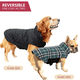 thumbnail image 5 of Chaquetas para perros, abrigos impermeables para perros, abrigos a prueba de viento para clima frío, ropa para perros, suéteres reversibles a cuadros de estilo británico para perros, 5 of 7