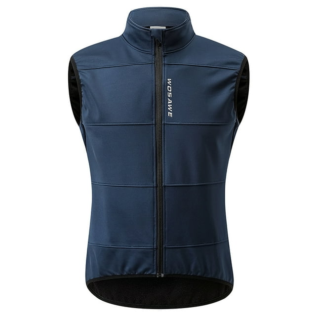 Gilet de Cyclisme pour Hommes Coupe-Vent en Molleton Thermique Sans Manches Veste de Vélo pour Sport de Plein Air Course Randonnée Marche