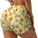 thumbnail image 1 of Fotbe Yellow White Plaid Sunflower Shorts Sin Costuras – Shorts Deportivos de Cintura Alta para Mujer, Elásticos para Gimnasio, Yoga, Running o Ciclismo-Medium, 1 of 8