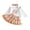 White, variant on Miaouyo Toddler Girl Thanksgiving Outfits Long Sleeve Tops Pumpkin Print Skirt