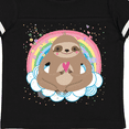 thumbnail image 4 of Inktastic Sloth Yoga Rainbow Girls Toddler T-Shirt, 4 of 5