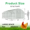 thumbnail image 3 of TIME RAY Large Metal Chicken Coop with Roosting ,Outdoor Walk-in Poultry Cage,Heavy Duty Chicken Runs Hen House with Waterproof&Anti-UV Cover for Yard and Outdoor Farm, 3 of 10