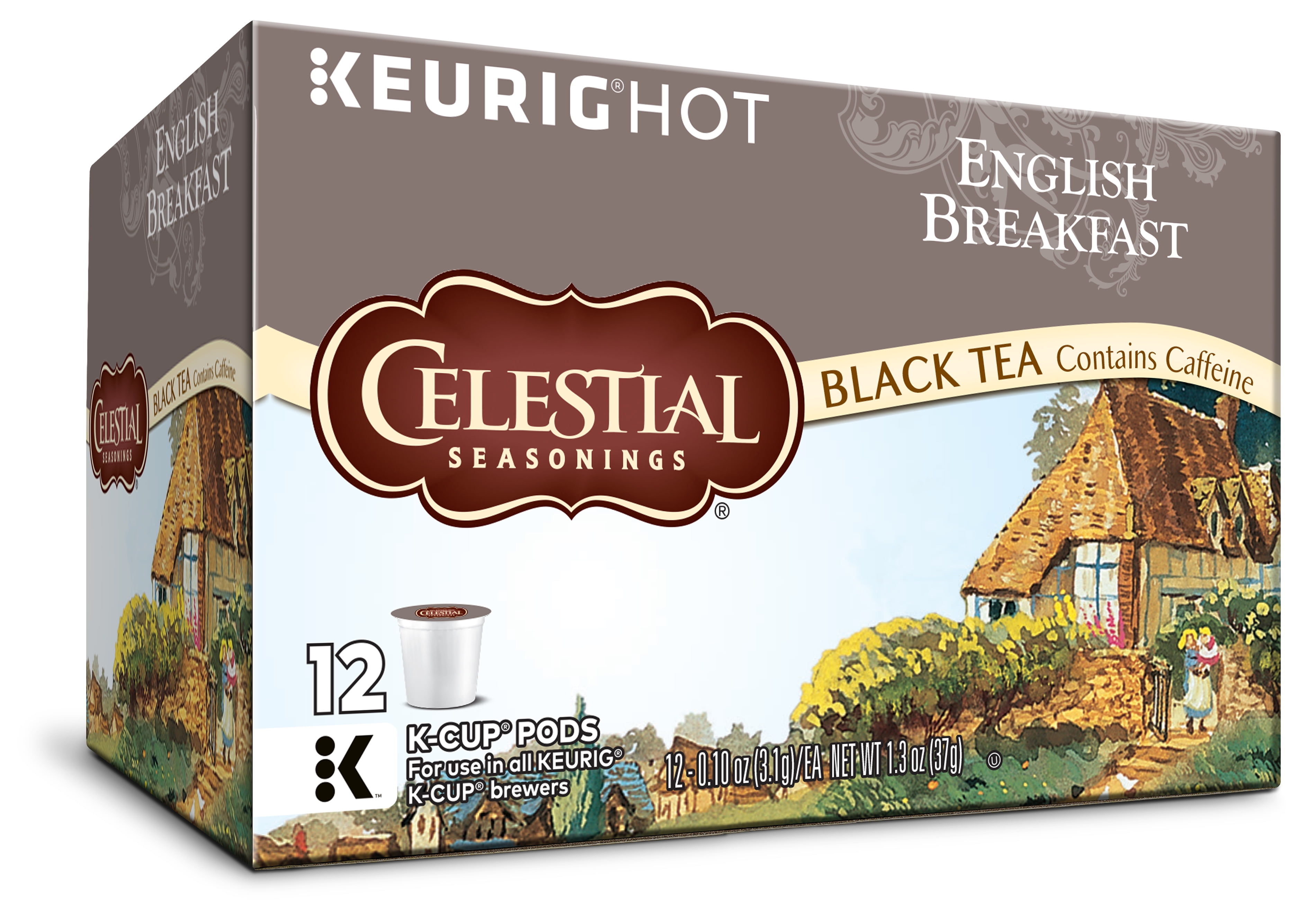 Celestial Seasonings English Breakfast Black Tea KCup, 12 Ct Box