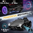 thumbnail image 4 of UBesGoo 12V Powered Ride on Car, Licensed Lamborghini Revuelto Electric Ride on Toys for Toddlers Kids, Remote Control, Black, 4 of 9