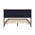 thumbnail image 6 of Morden Corduroy Upholstered Queen Bed Frame with Upholstered Headboard No Box Spring Needed Wood Low Profile Platform Bed with Metal Legs, Easy Assembly (Pink,Queen), 6 of 9