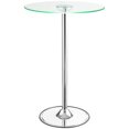 thumbnail image 3 of Pemberly Row 28" Table Ronde Contemporaine en Verre LED Table de Pub en Chrome, 3 of 17