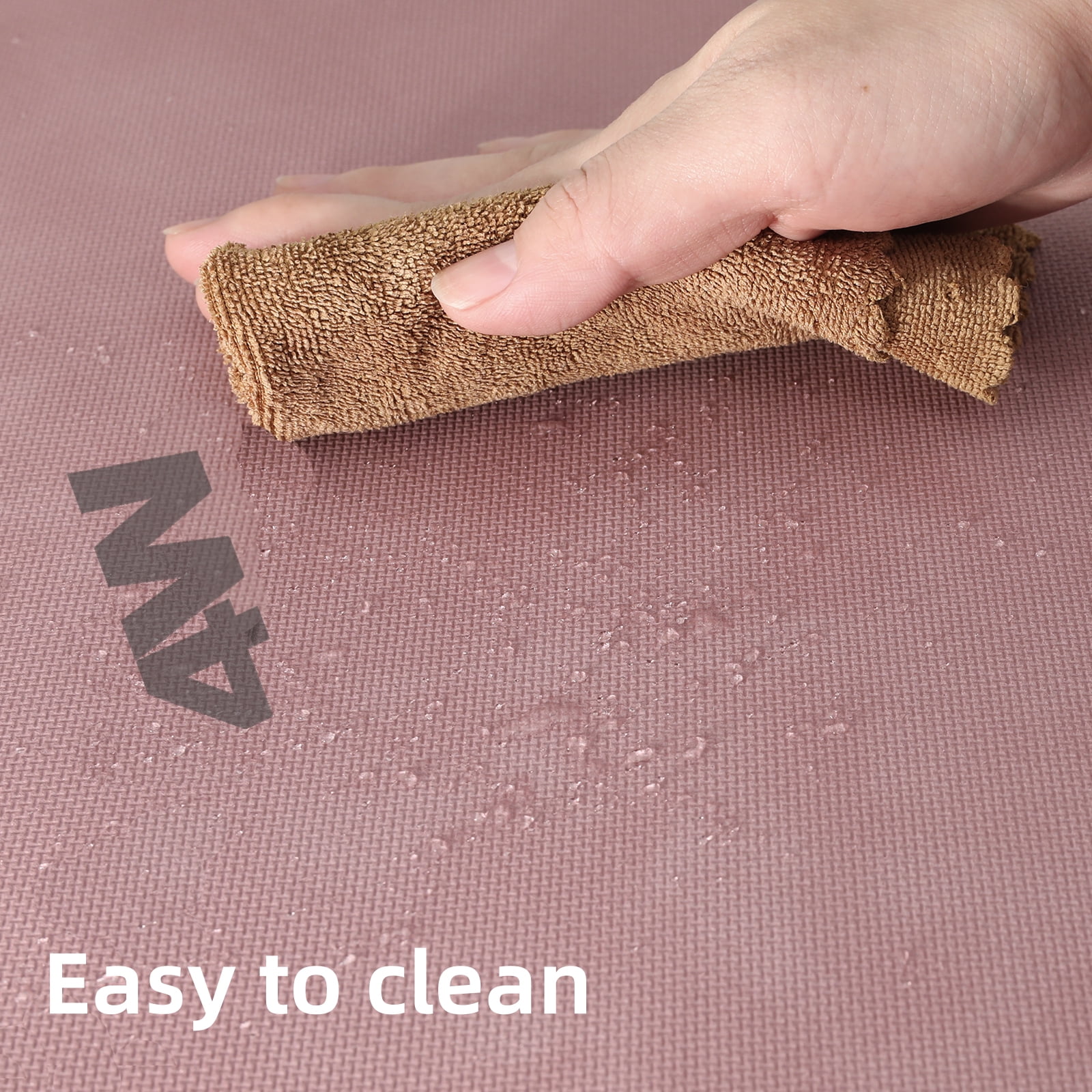 4W 10mm Pink Yoga Mat Thick- TPE Non-Slip Exercise Mats with Strap for Home Workout/Pilates for Women Men 72"×26"(Pink + Silver)