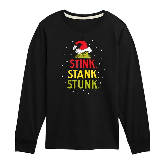 Dr. Seuss The Grinch - Christmas - Stink. Stank. Stunk - Toddler & Youth Long Sleeve Graphic T-Shirt