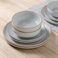 thumbnail image 2 of ALOFMO 12-Piece Light Grayish Blue Reactive Glaze Ceramic Dinnerware Set, Nordic Style Stoneware With Plates, Salad Plates, Bowls, Serves 4, Anti-Slip & Scratch-Resistant, Stackable For Space Saving,, 2 of 11