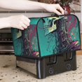 thumbnail image 7 of Balery Cartoon Art Skull Pattern Oven Cover Kitchen Bread Machine Protector, 4 Slice Toaster Cover for Home, Anti Dust Fingerprint Coaster Cover, 7 of 7