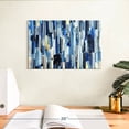 thumbnail image 3 of Elephant Stock Striped Blue Abstract Wall Art - Horizontal Canvas Wall Art - Living Room Wall Decor - Abstract Canvas - Blue And Yellow Decor - 12" x 8", 3 of 8