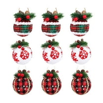 Christmas Decor Indoor Christmas Cloth Bag Red Plaid 8cm Christmas Tree Hanging Decorations Christmas Foam Decorative Hangings. Up to 65% off!