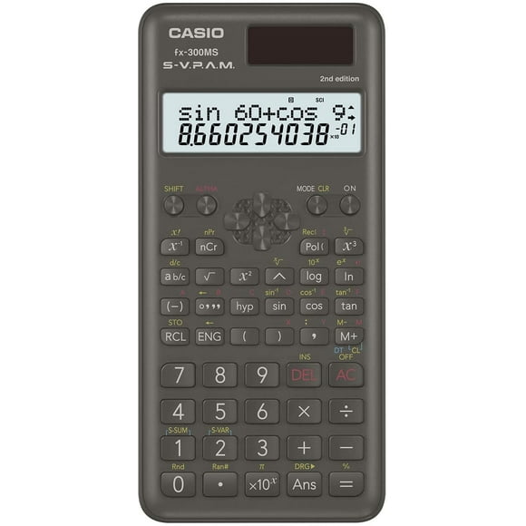 Calculadora Científica de Segunda Edición Diseño Elegante 10 Dígitos Energía Solar Negro Casio FX300MSPLUS2