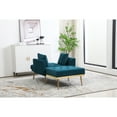 thumbnail image 4 of Alexent Mid Century Modern Glam Adjustable Velvet Chair & Ottoman- Jasper Green, 4 of 8
