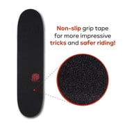 Tony Hawk Series 4 31 Pro Skateboard, Double Kickboard Skateboard with ABEC 5 Bearings, Flame Hawk