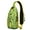 Dark-green-50, variant on Vibrant Tropical Paradise Sling Backpack – Lightweight Travel Crossbody Bag with Minimalist Palm Tree and Hawaiian Sunset Beach Designs