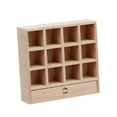 thumbnail image 3 of figatia Doll House Display Shelf with Drawer Wooden Mini 12 Compartment Locker Model for, 3 of 9
