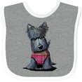 thumbnail image 3 of Inktastic Scottie Dog in Plaid Boys or Girls Baby Bib, 3 of 4