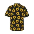 thumbnail image 4 of Xecao Sunflowers print Hawaiian shirt - a stylish short-sleeve button-down for men, perfect for casual beach and tropical outings., 4 of 9