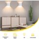 thumbnail image 4 of luces LED de pared para interiores, lámpara de pared arriba y abajo, lámpara de pared, aplique de pared, iluminación moderna de aluminio de 6 W para sala de estar, dormitorio, pasillo, comedor, St, 4 of 5