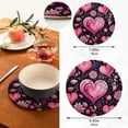 thumbnail image 3 of Coolnut Pink Heart Trivets Pot Holders Set of 2 Potholders for Kitchens Pure Cotton Thread Weave Trivets,Hot Pads for Kitchens,Coasters,Placemats,Spoon Rest for Cooking Home Decor, 3 of 7