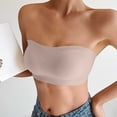 thumbnail image 3 of Agkizg Push Up Bras for Women Strapless Solid Color Seamless Padded Side Support Bras Dating Night Vacation, 3 of 7