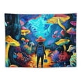 thumbnail image 5 of PRATYUS Mushroom Tapestry Hippie Skull Tapestries Reactive Forest Tapestry Cool Eyes Home Decor Aesthetic Cartoon Tapestry Wall Hanging for Teen Girls Bedroom (Multi Size) Painting, 5 of 6