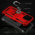 thumbnail image 5 of Allytech Rugged Case for iPhone 15 Pro, Military Grade Protection Shockproof Non-Slip Cover with Metal Rotatable Ring Stand, Magnetic Car Mount Holder Fashion Case for iPhone 15 Pro - Red, 5 of 7