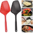 thumbnail image 1 of Large Scoop Colanders Strainers, 13.5' Pasta Strainer, Spaghetti Spoon, Slotted Ladle for Draining Noodles (2 pcs), 1 of 4