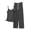 Gray, variant on HVOBTTY Women's 2 Piece Pajama Set Stripe Print Sleeveless V Neck Cami Top and Long Pants Sleepwear Set, XXXXXL