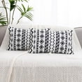 thumbnail image 4 of Black and White Aztec Western Boho Lumbar Pillow Covers 12x20 Set of 2, Black Boho Lumbar Pillows 12 x 20, Black Western Bohemian Decor for Living Room Couch Bedroom Bed, 4 of 4