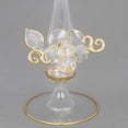 thumbnail image 2 of GlassOfVenice Murano Glass Cristallo and Gold Flower Vase, 2 of 4