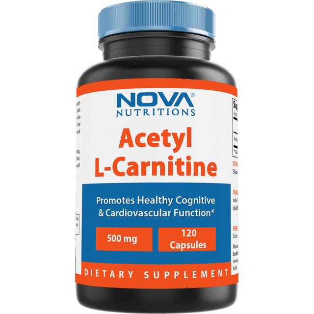 Nova Nutritions Acetyl LCarnitine 500mg Capsules Helps Maintain
