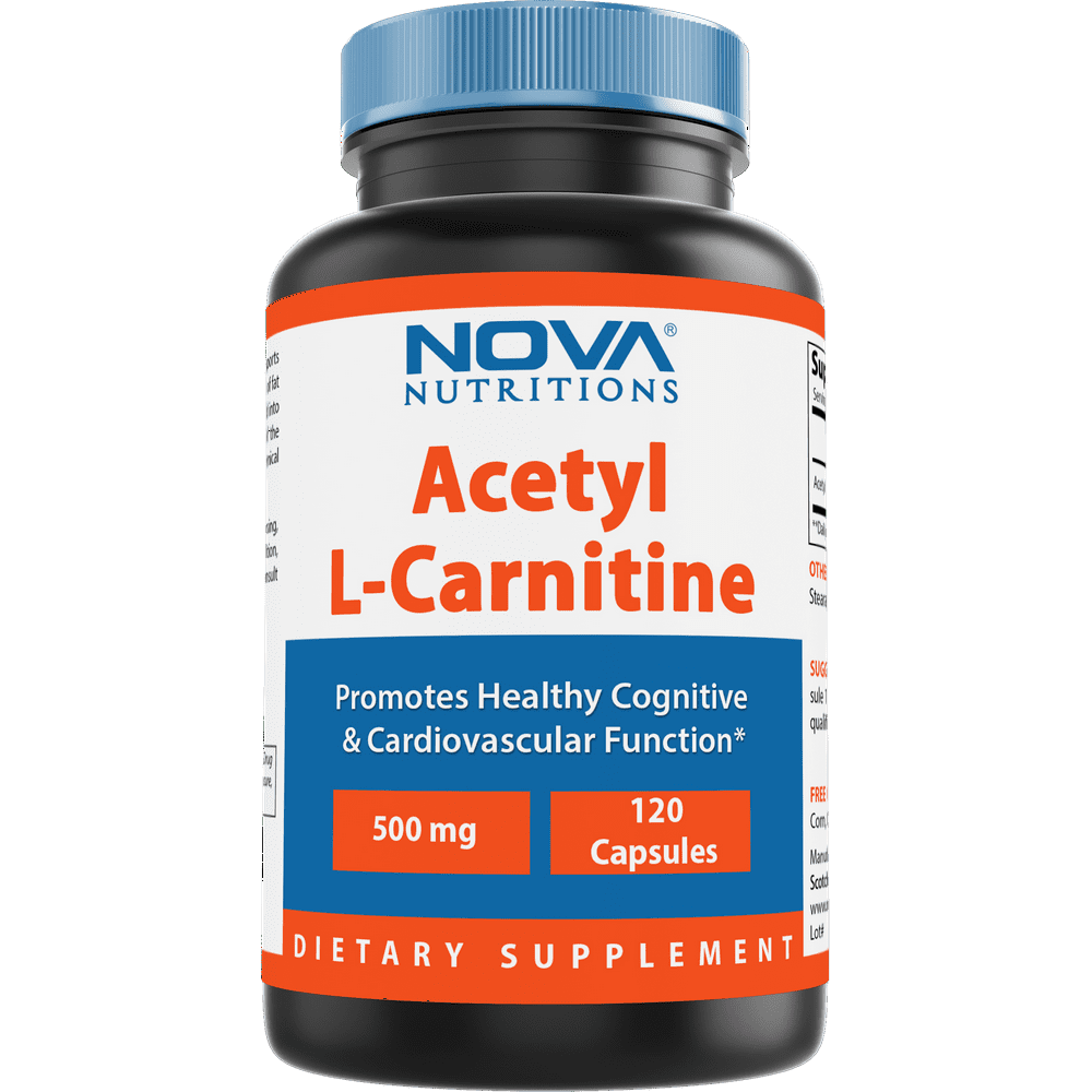 Nova Nutritions Acetyl LCarnitine 500mg Capsules Helps Maintain