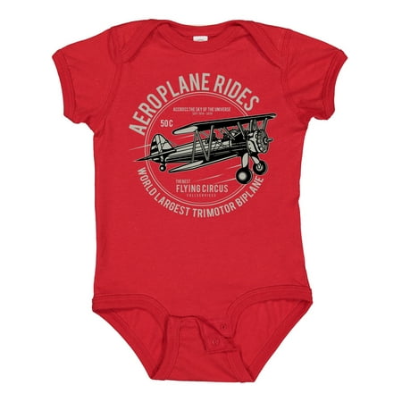 

Inktastic Vintage Aeroplane Rides Gift Baby Boy or Baby Girl Bodysuit