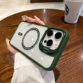thumbnail image 5 of Luxury Magnetic Charging Phone Case for iPhone 15 ProMax 11 12 13 14 Pro Max Flip Lens Bracket Magsafe Transparent Cover, 5 of 5