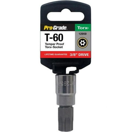 UPC: 0035794129552 | Pro-Grade 12959 0.37 in. Drive x T60 Tamper Proof Torx Socket