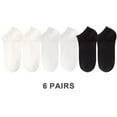 thumbnail image 2 of Women's ultra-thin socks Bamboo shallow sleeveless breathable low ankle deodorant arch support mesh socks 6 pairs - type:set3;, 2 of 5