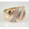 thumbnail image 4 of Forever Jewels 2Ct Round Cut Moissanite Men Cluster Wedding Band Ring 14K Yellow Gold Plated, 4 of 5