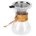 thumbnail image 2 of Coffee Maker High Temperature Resistant Glass Coffee Drip Brewing Pot with Stainless Steel Filter(400ml ), 2 of 4