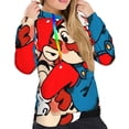 thumbnail image 2 of Saiise Mario Cg Women's Hoodies Long Sleeve Sweatshirts Drawstring Pullover Tops with Pocket Casual Loose-, 2 of 6