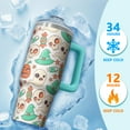thumbnail image 4 of 30 Oz Halloween Tumbler with Handle and Straw, Haunted Ghost Candy Cat Tumbler Insulated Cup, Halloween Birthday Gifts for Women Adults Teenagers, 4 of 5